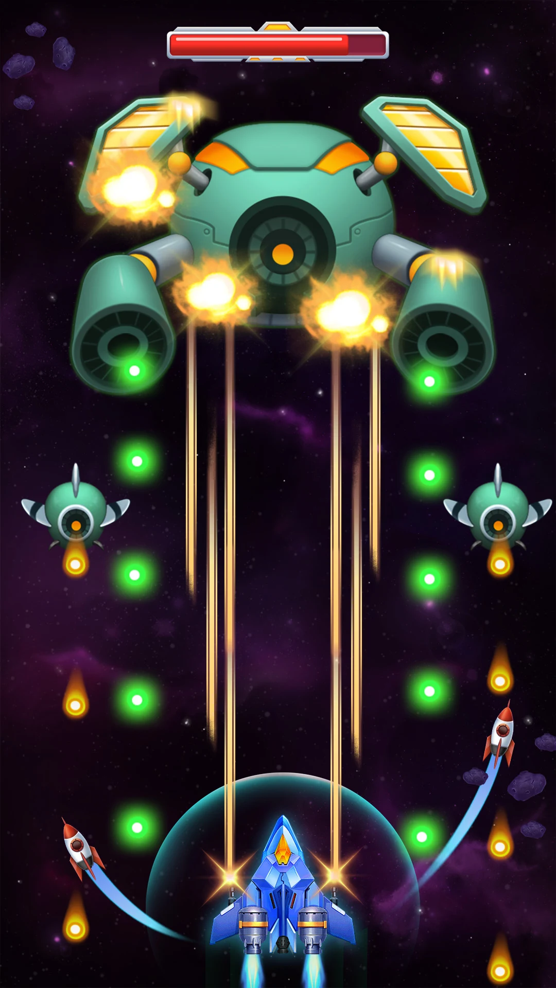 Ekran rozgrywki Chicken Attack Galaxy Shooter